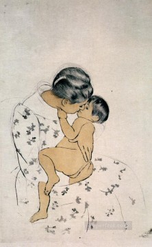 Beso de madres 1891 madres hijos Mary Cassatt Pinturas al óleo